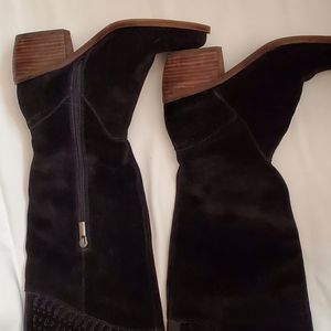 Lucky Brand black suede boots